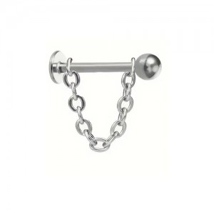 Piercing Corrente Helix Labret Básico Esfera Aço 316L